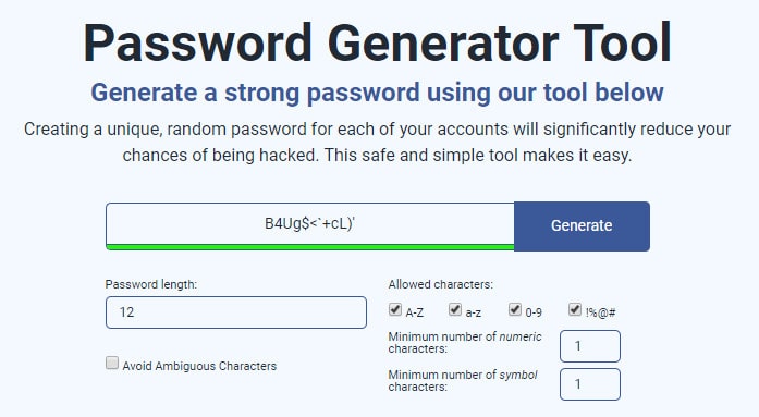 password generator tool