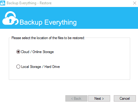 Backup Everything Server Client