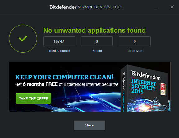 Bitdefender adware tool