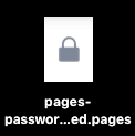 Pages 6.0.5 Password Protected Icon