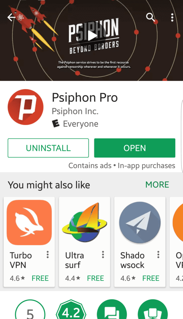 Psiphon download from app store