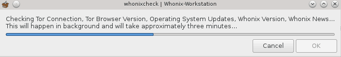 whonix workstation first update