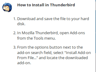 Thunderbird Enigmail manual install