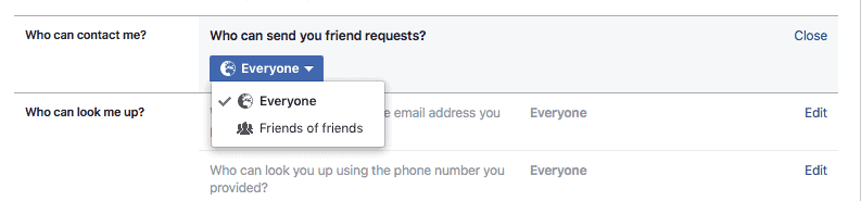 facebook friend requests