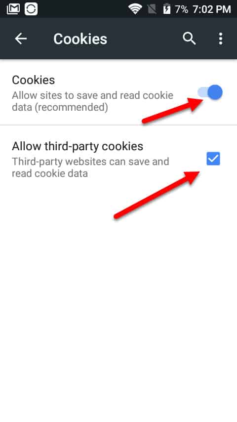 android cookie management