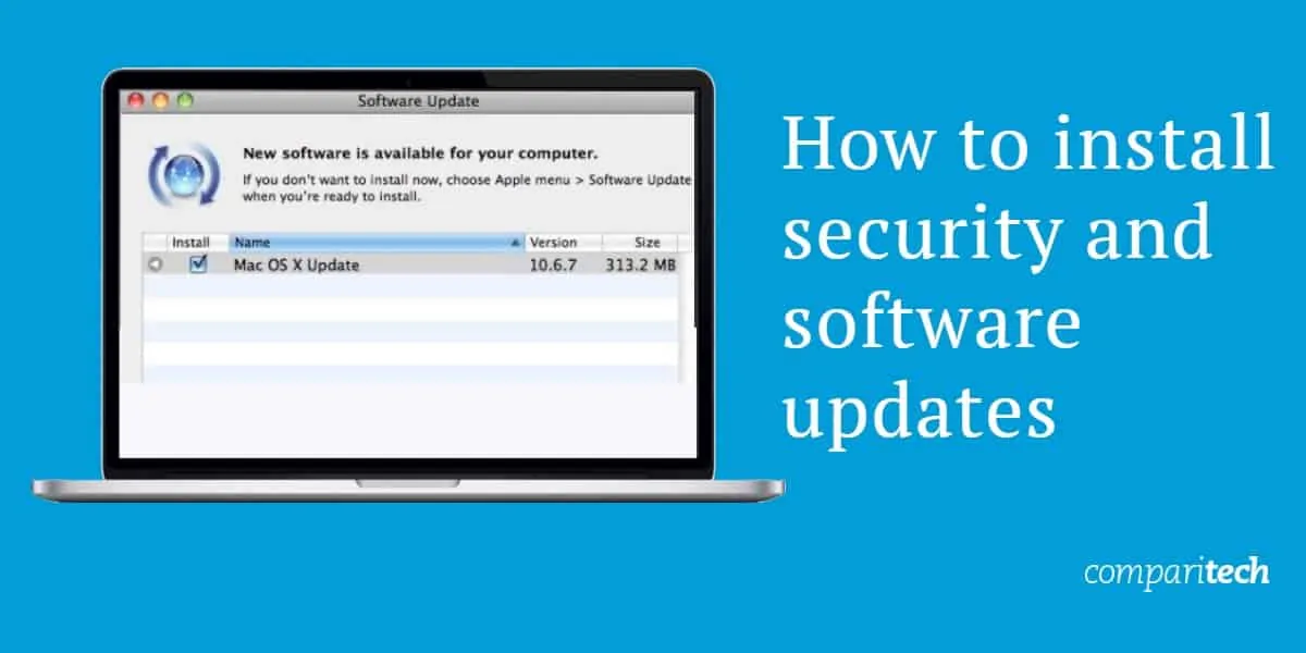 How to install security and software updates