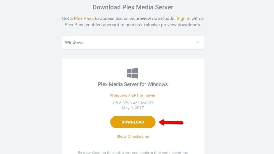 Plex Server - Download