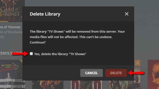 Plex Server - Remove Library 3
