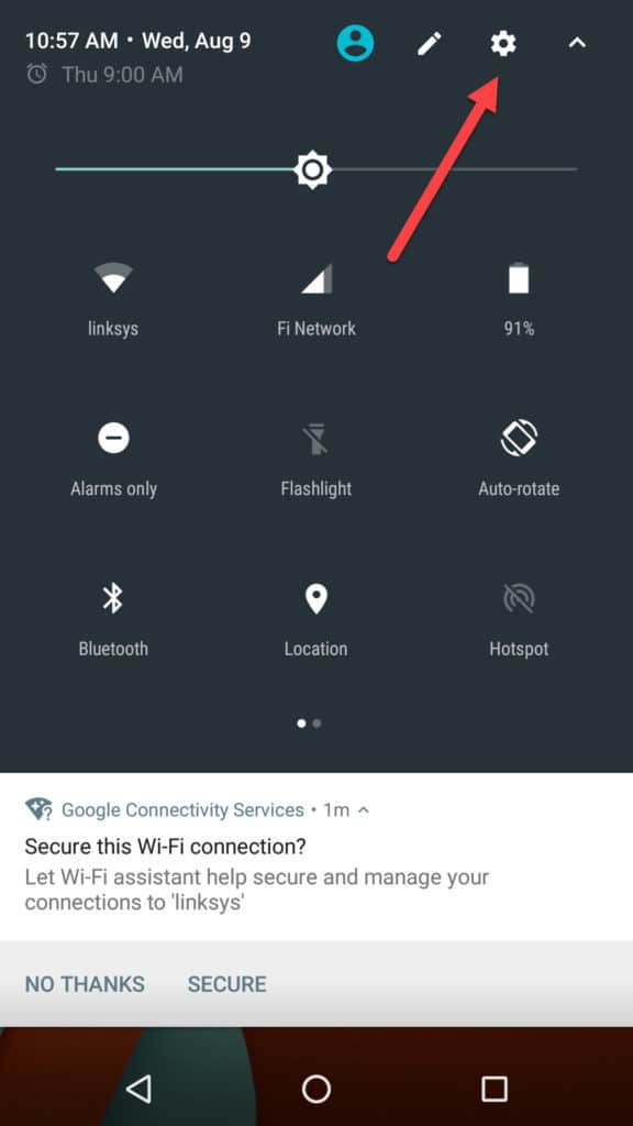 android settings icon
