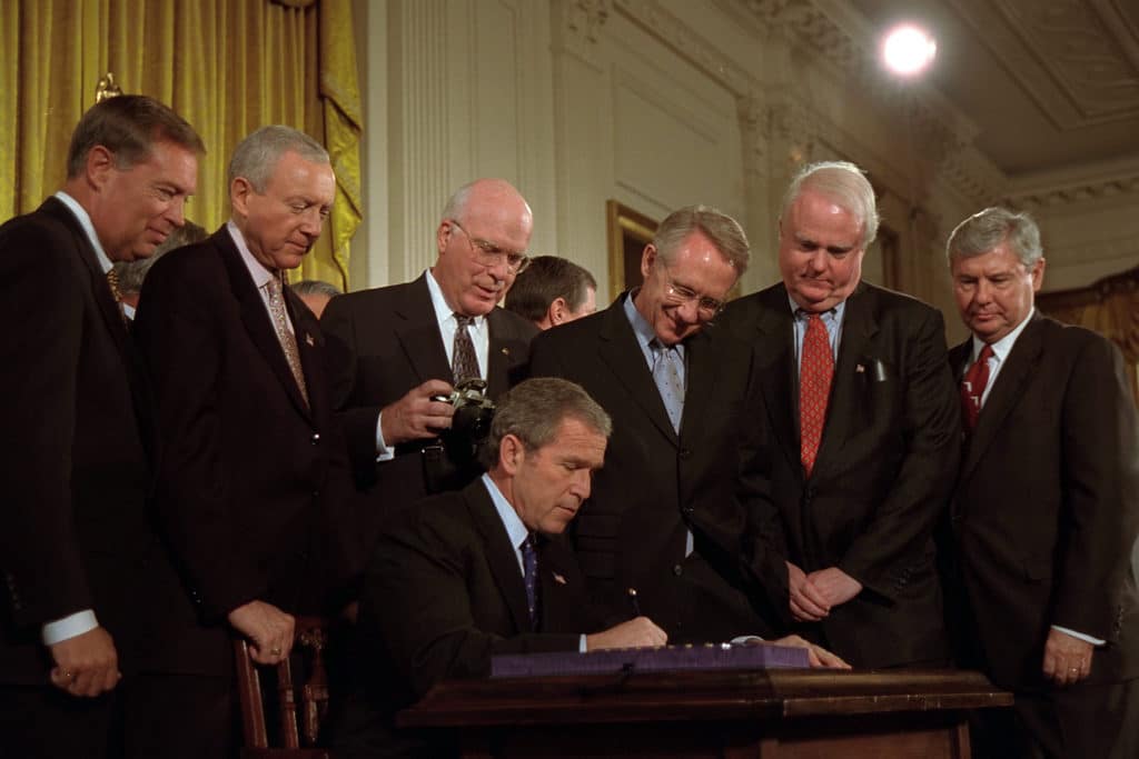 George W. Bush signing NSA history patriot act