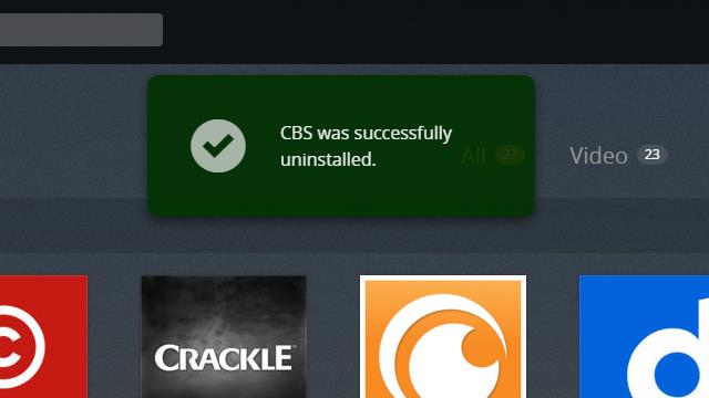 CBS uninstalled screenshot