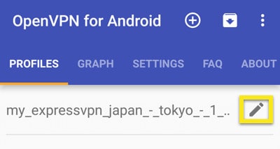 android openvpn edit profile