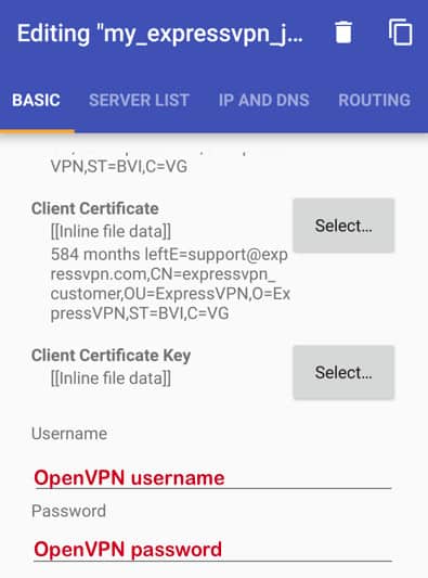 android-openvpn-username-password