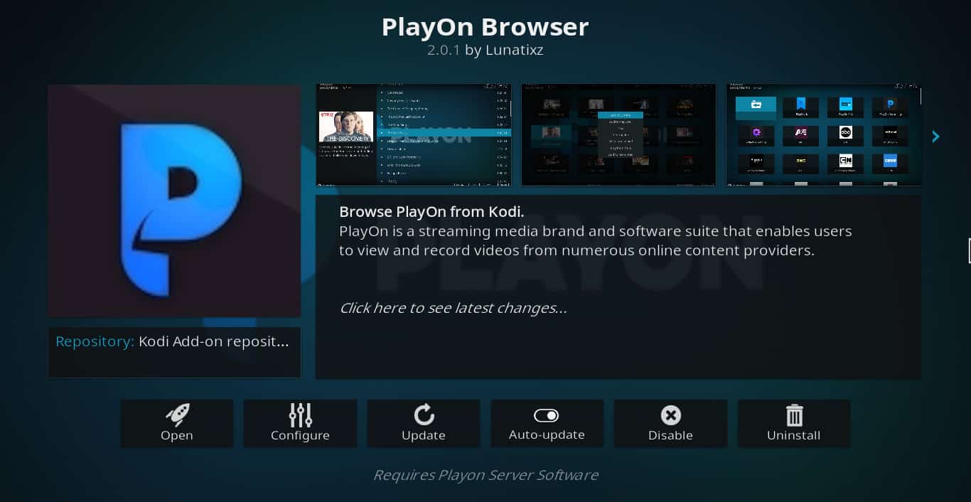 one channel playon plugin