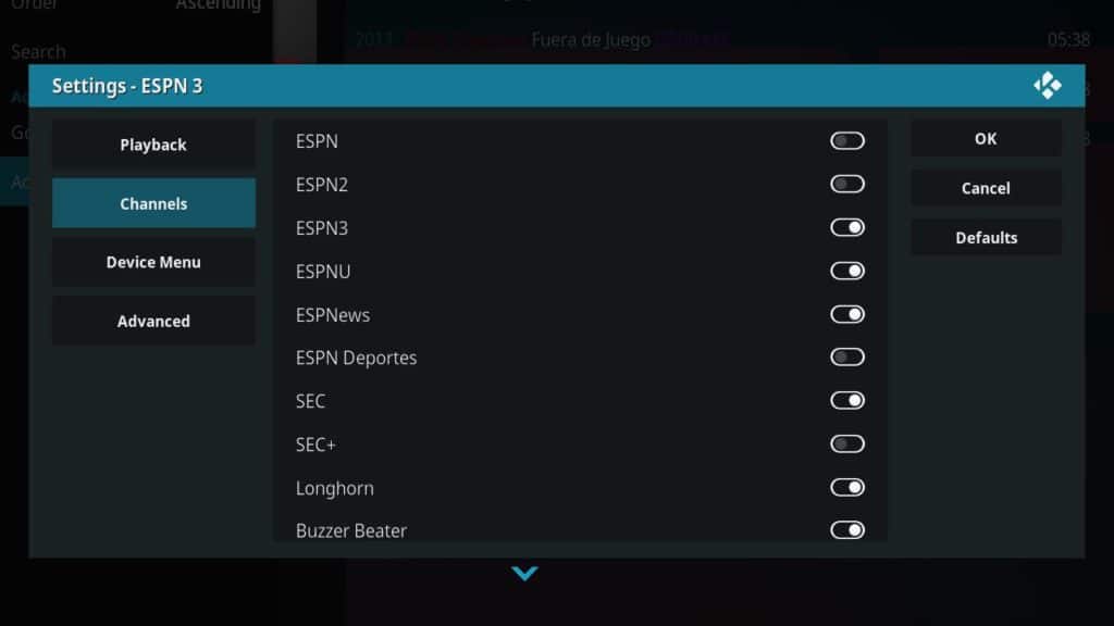 ESPN 3 Kodi Addon - Configure 11