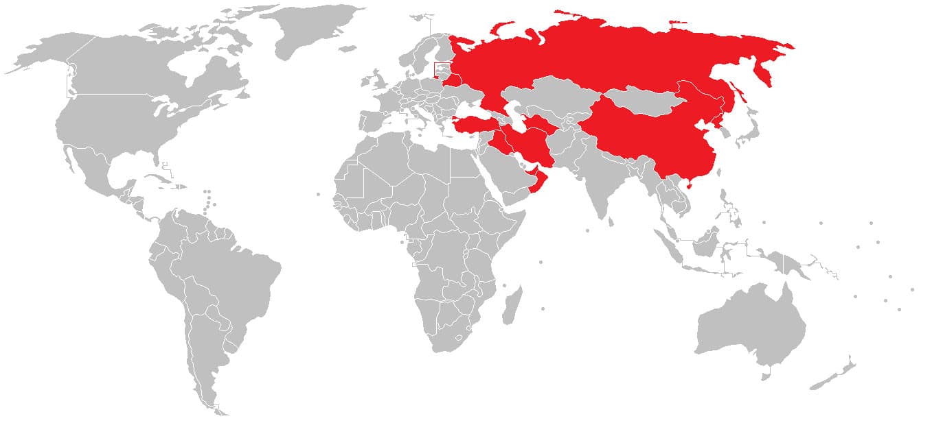 What countries are restricted from using a VPN?