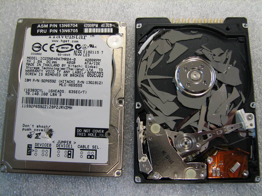 hard drive broken