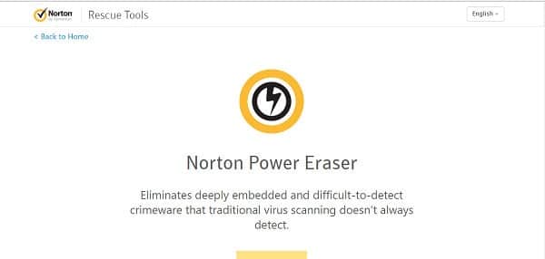 Norton Power Eraser screenshot