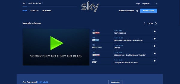 How to watch Sky Go Italia abroad (outside Italy) with a VPN