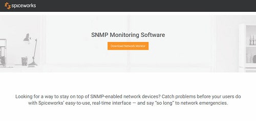 Spiceworks SNMP monitoring dashboard