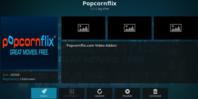 Kodi Popcornflix addon main