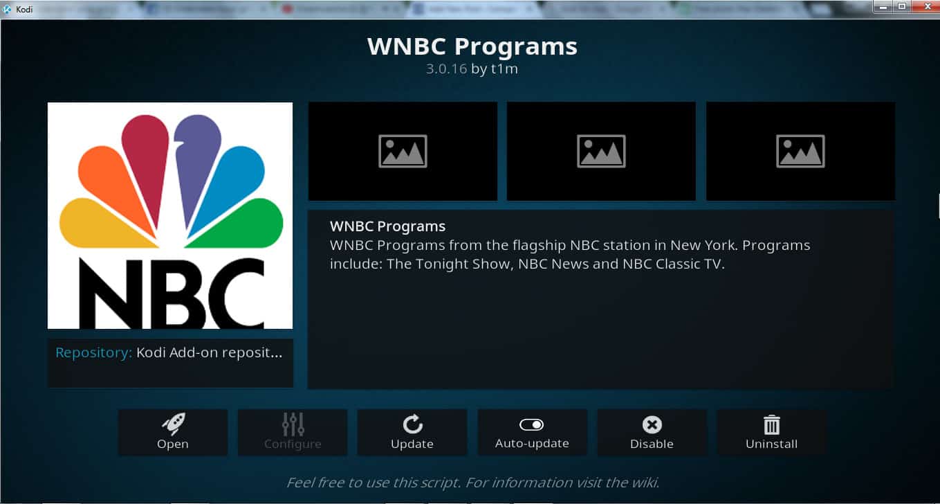 WNBC programs Kodi addon