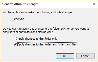 encrypt files and folders in Windows