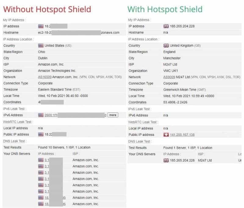Hotspot Shield Leck-Test