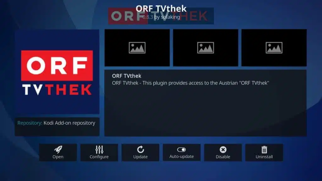 ORF TVthek Kodi addon