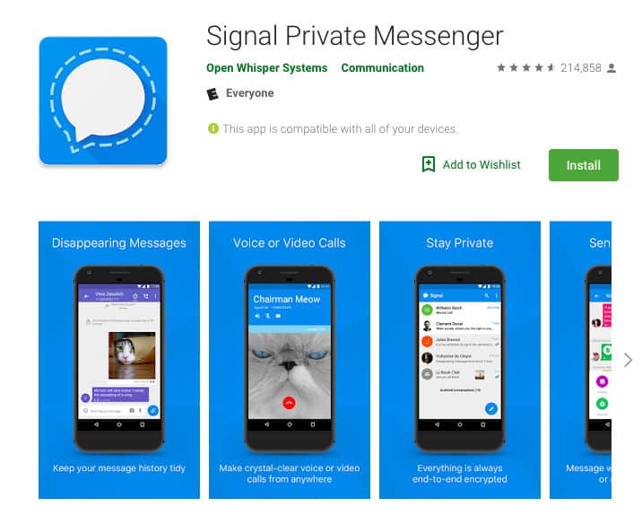 Signal Private Messanger App