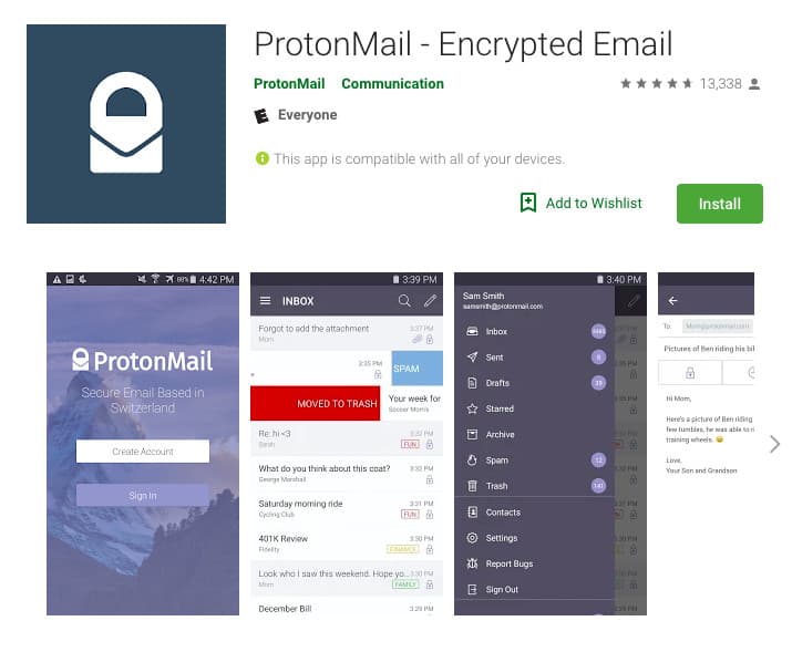 ProtonMail - Encrypted Email App