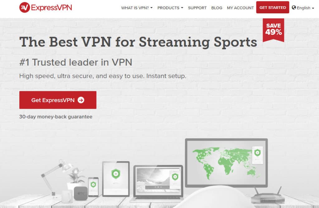 ExpressVPN best for streaming sports