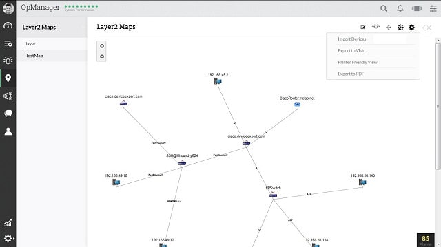 OpManager Network Map