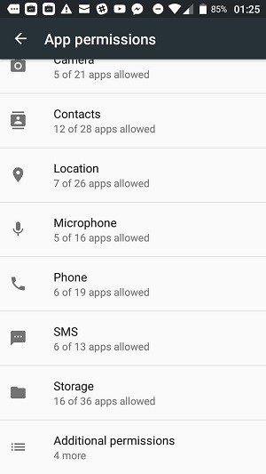 Android additional permissions access