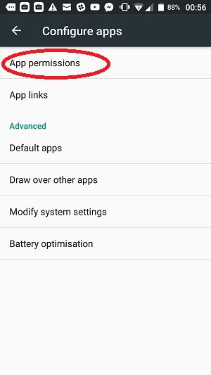 Android app permissions access