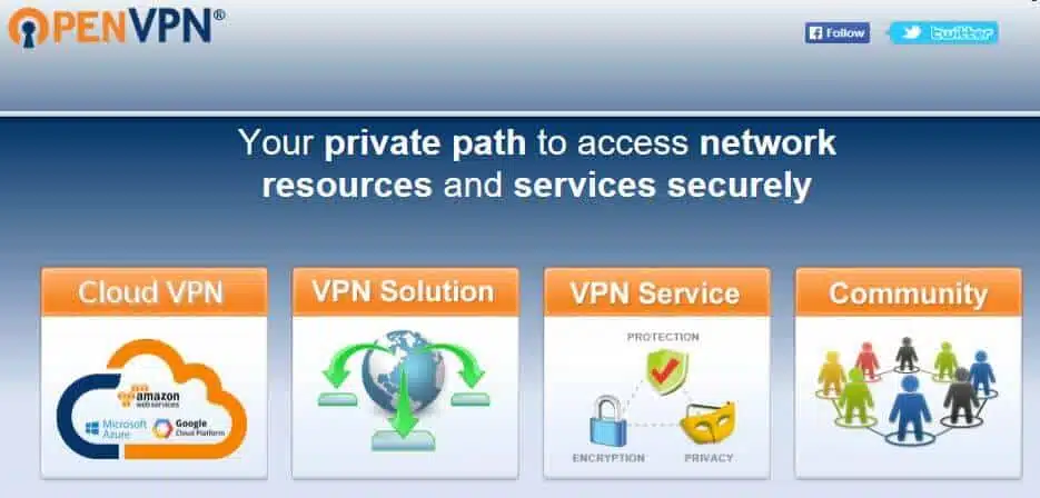The OpenVPN homepage.