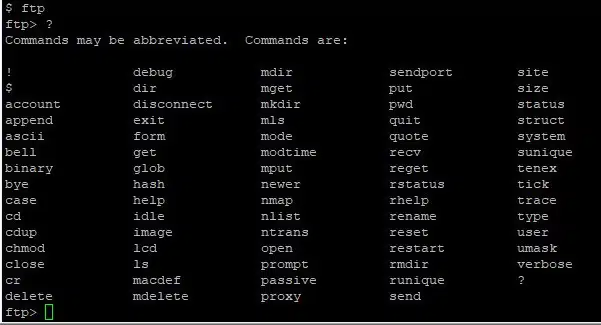 command line ftp example