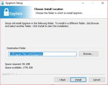 pgp encryption outlook install location
