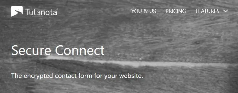 Secure Connect homepage.