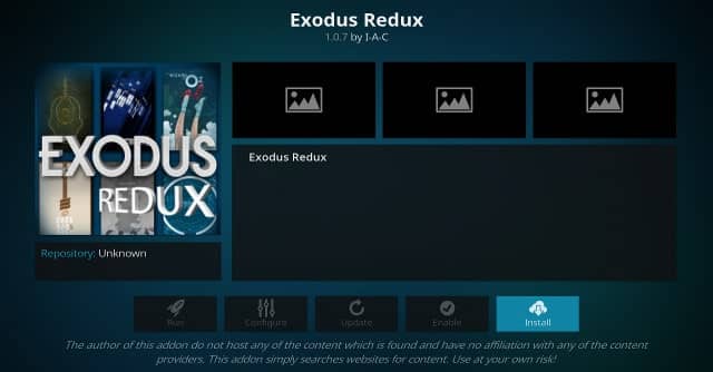 Exodus Redox Kodi addon