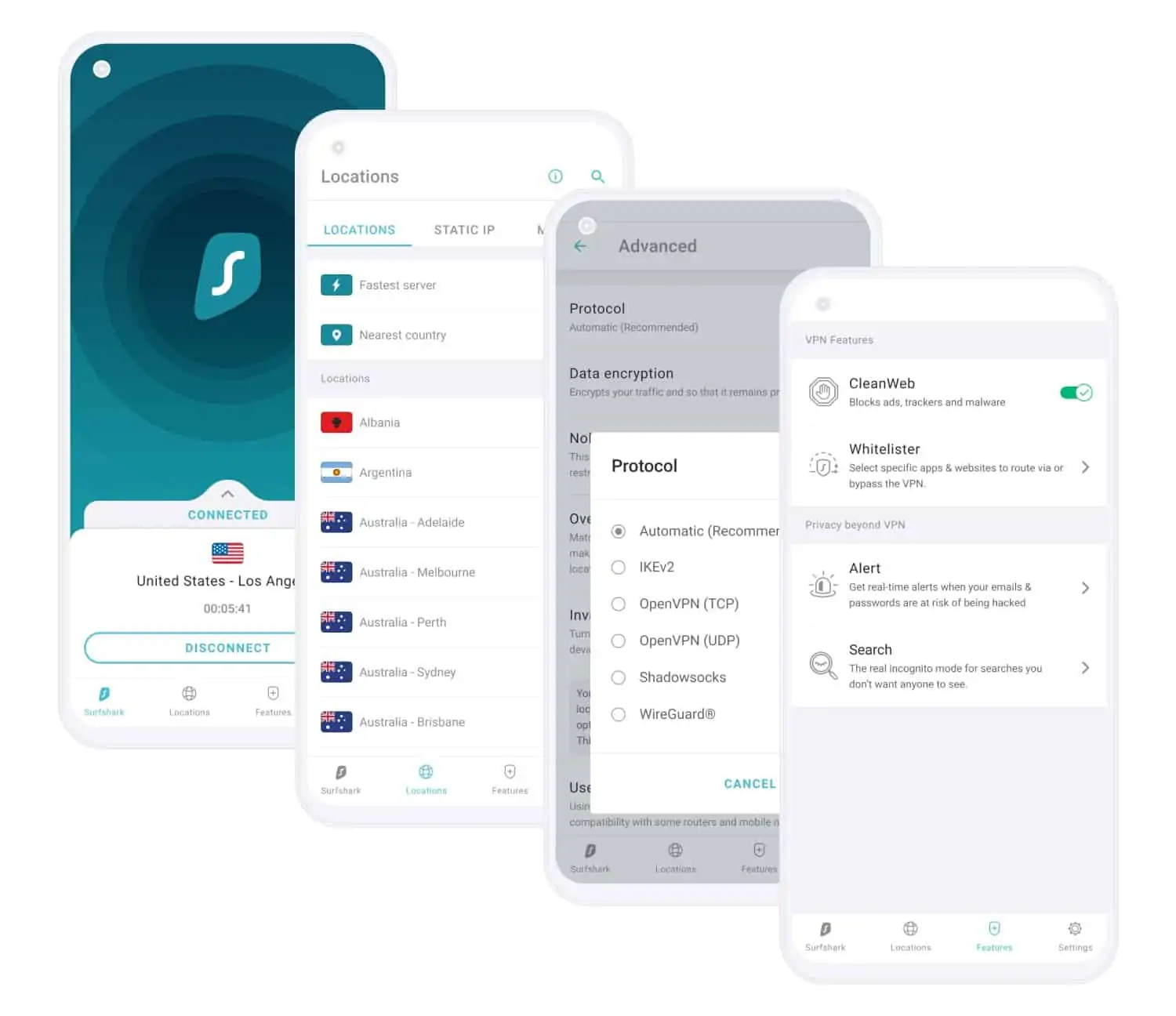 Surfshark – Mobile App – Bildschirm 