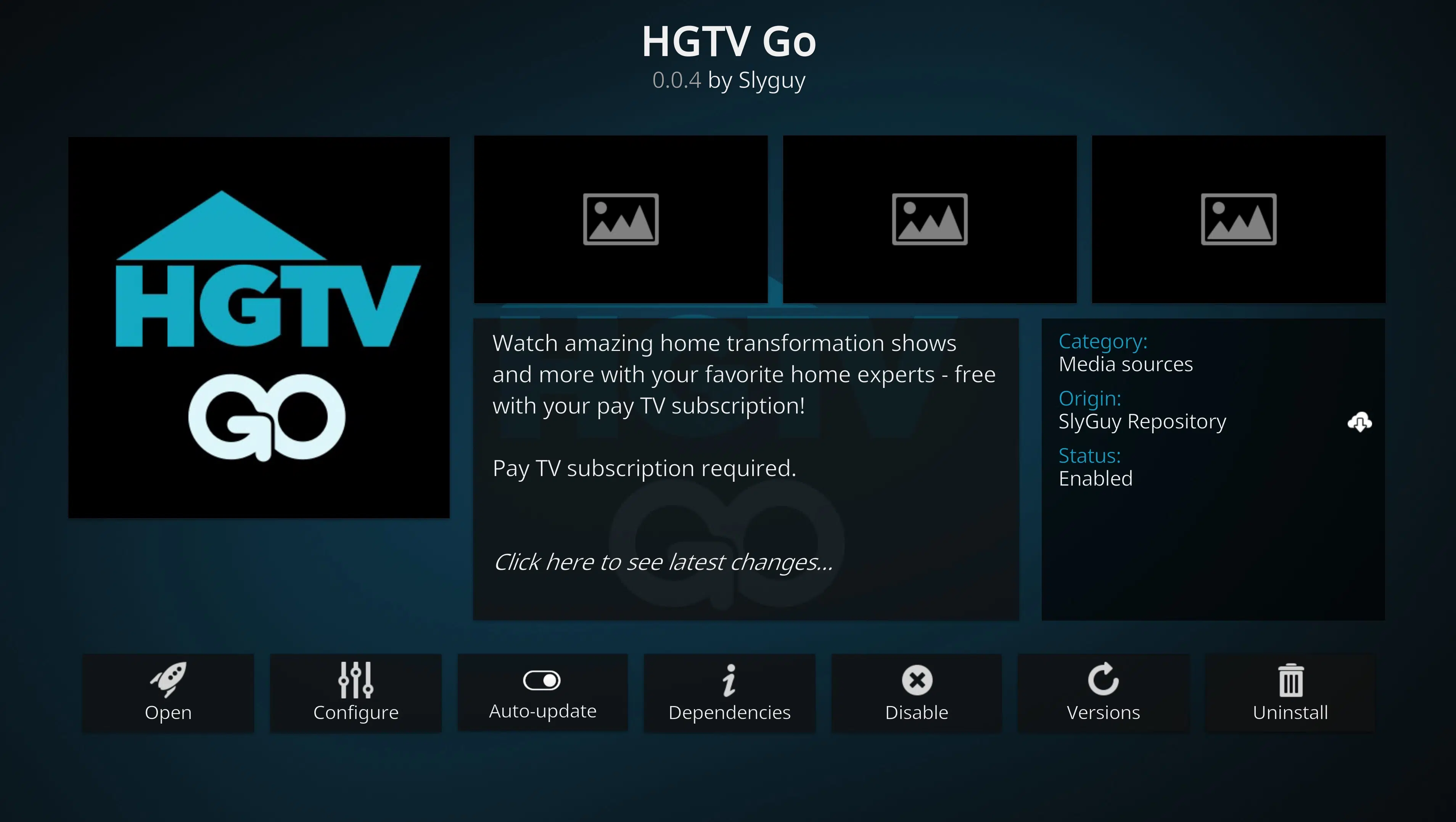 HGTV go addon