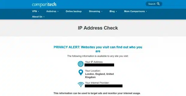 IP address check when connected