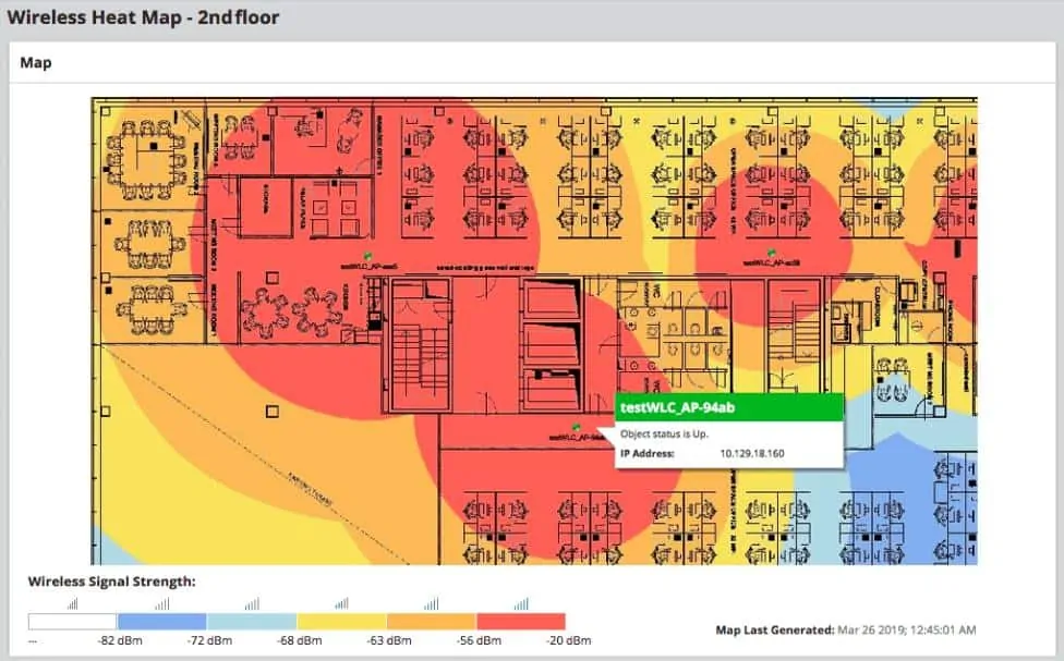 SolarWinds NPM - Wireless Heatmap view