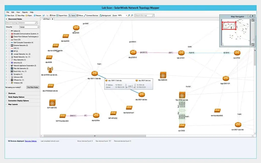 SolarWinds Network Topology Mapper - Lab Scan