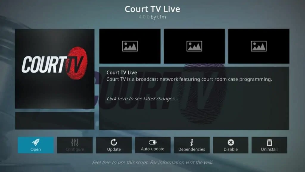 court tv kodi addon