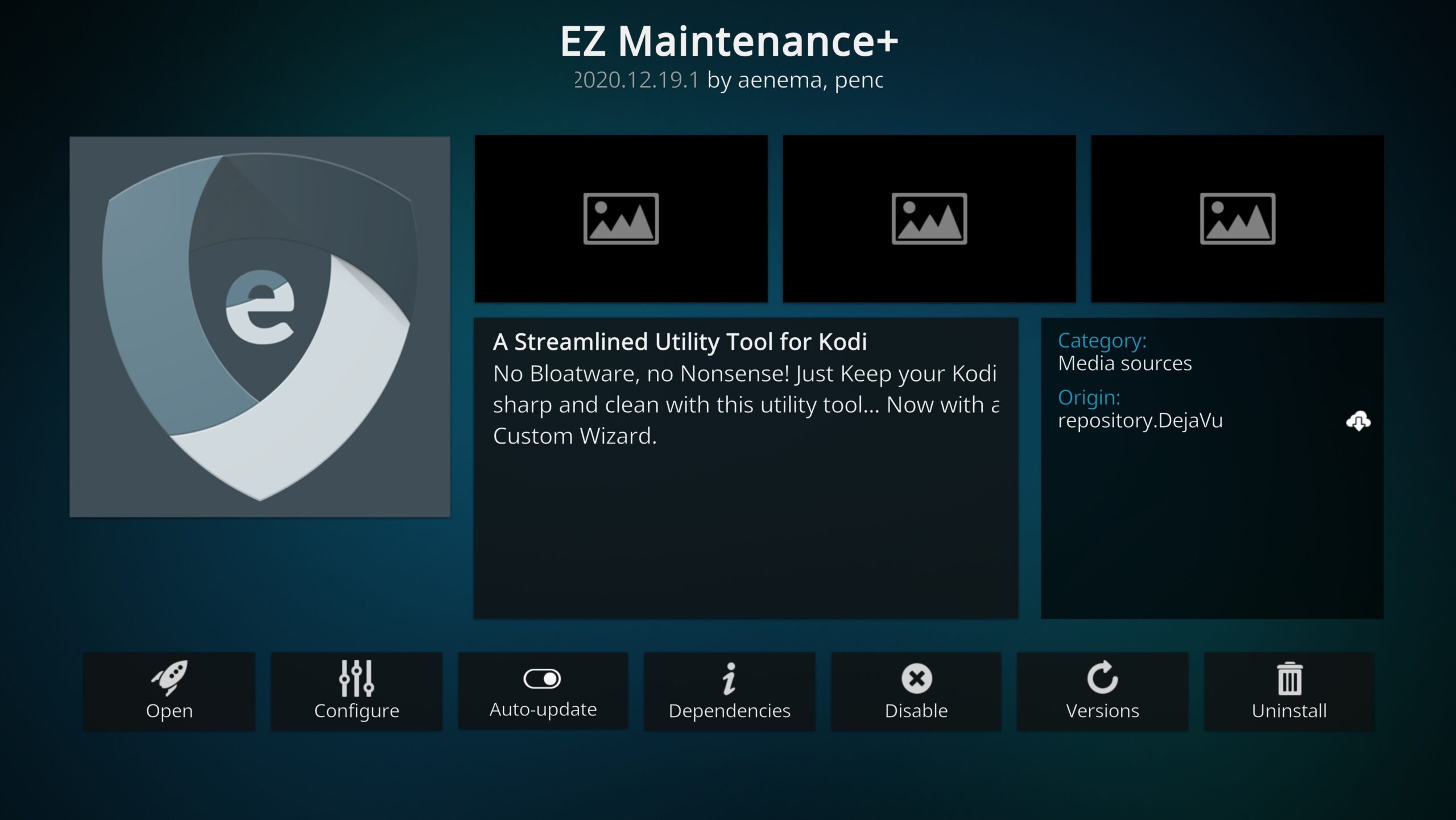 EZ Maintenance Kodi AddOn