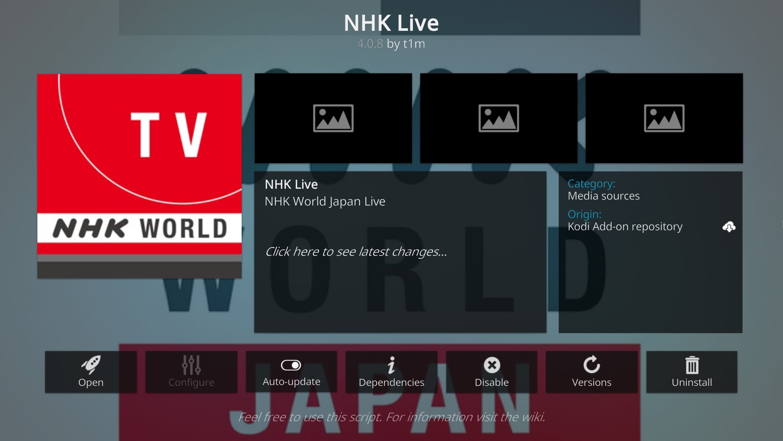 NHK Live Kodi AddOn