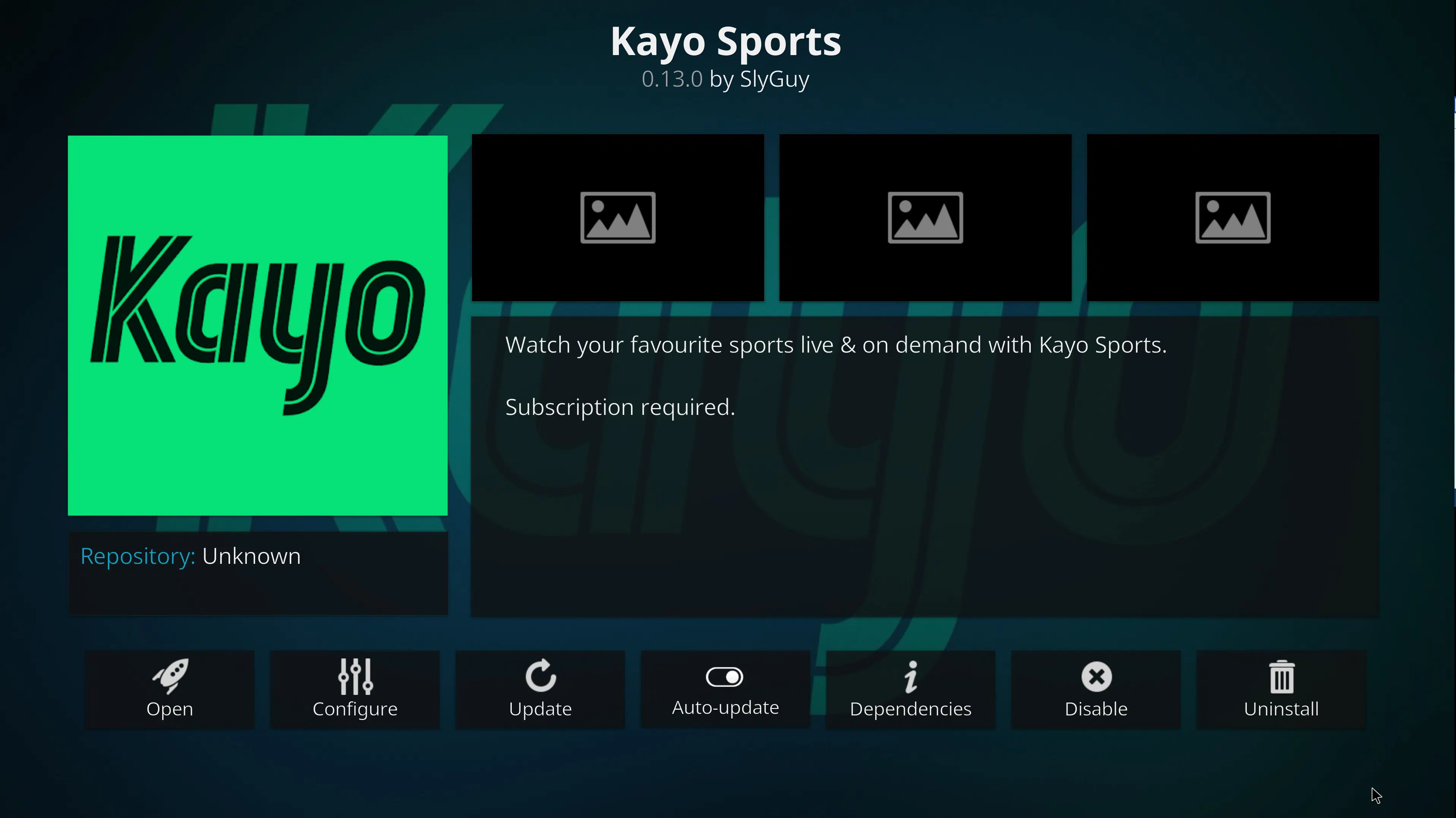 Kayo Sports kodi Addon Scaled
