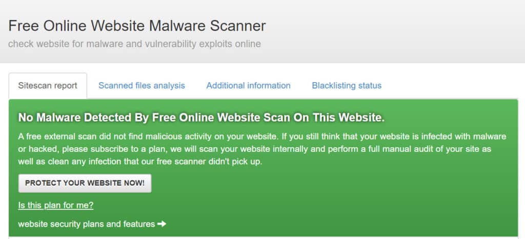 quttera fix hacked sites external scan